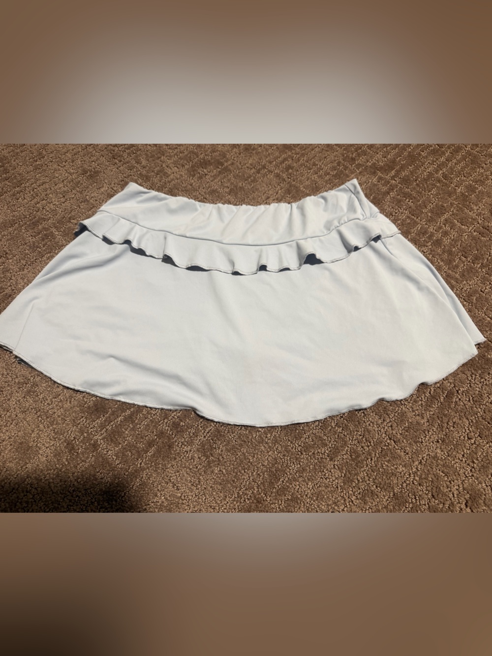 Edikted Light Blue/Gray Ruffle Mini Skort – Size M - Picture 8 of 9